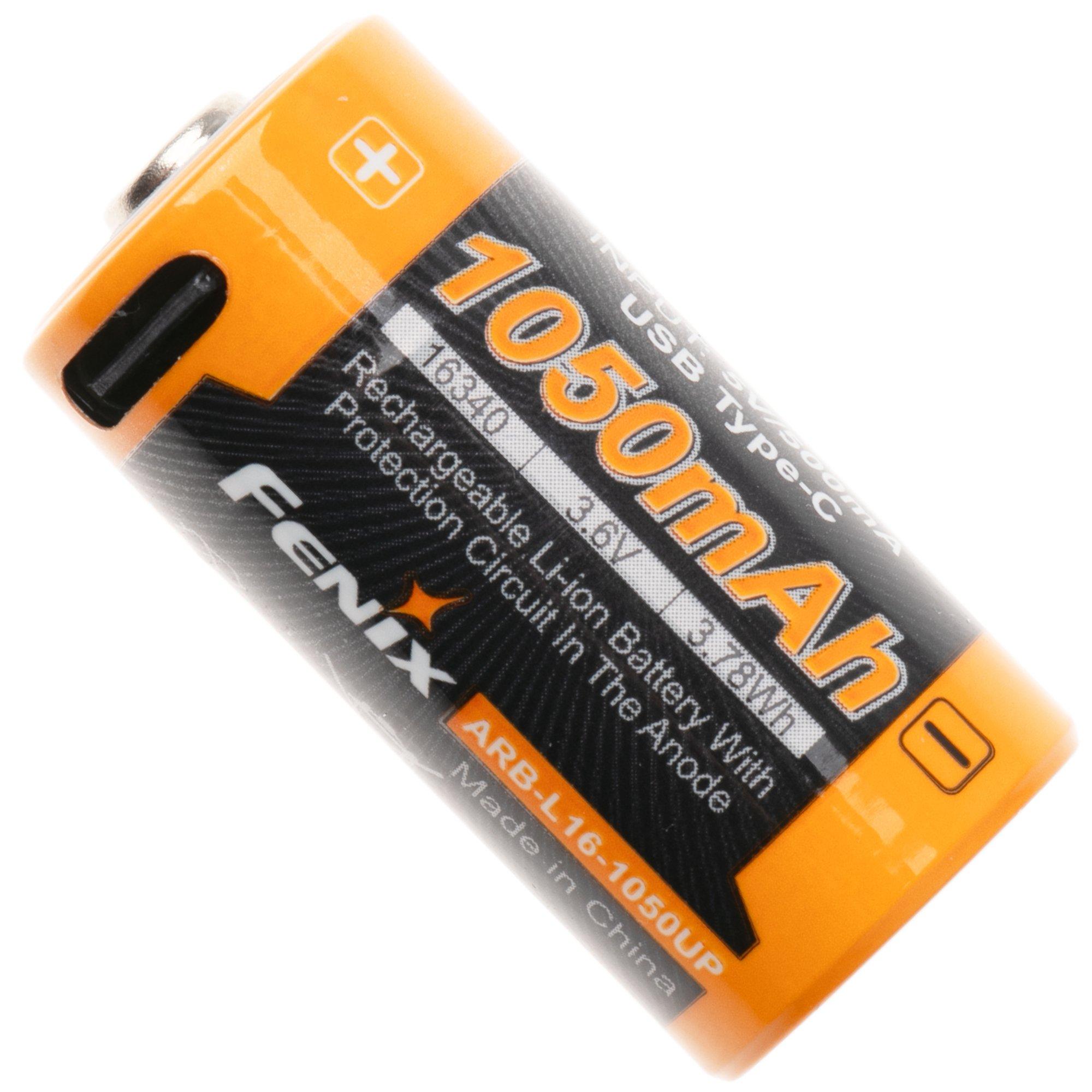 Fenix ARB-L16-1050UP, 16340 aufladbarer Li-Ionen-Akku, 1050 mAh