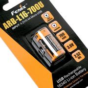 Fenix ARB-L16-700U 16340 Pila USB-recargable, 700 mAh iones de litio
