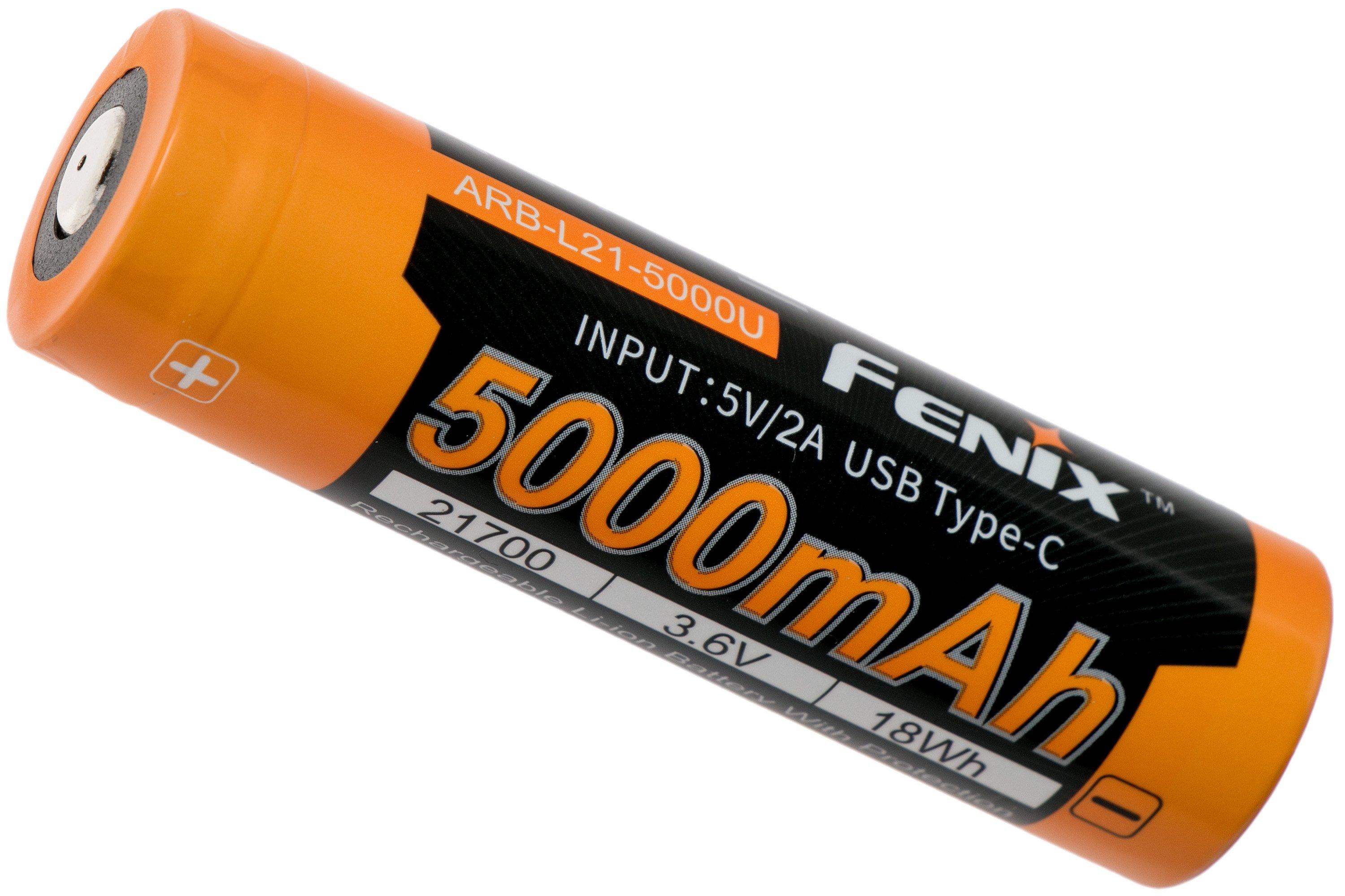 Fenix ARB-L21-5000U 21700 Akku mit USB-C-Port, 5000 mAh