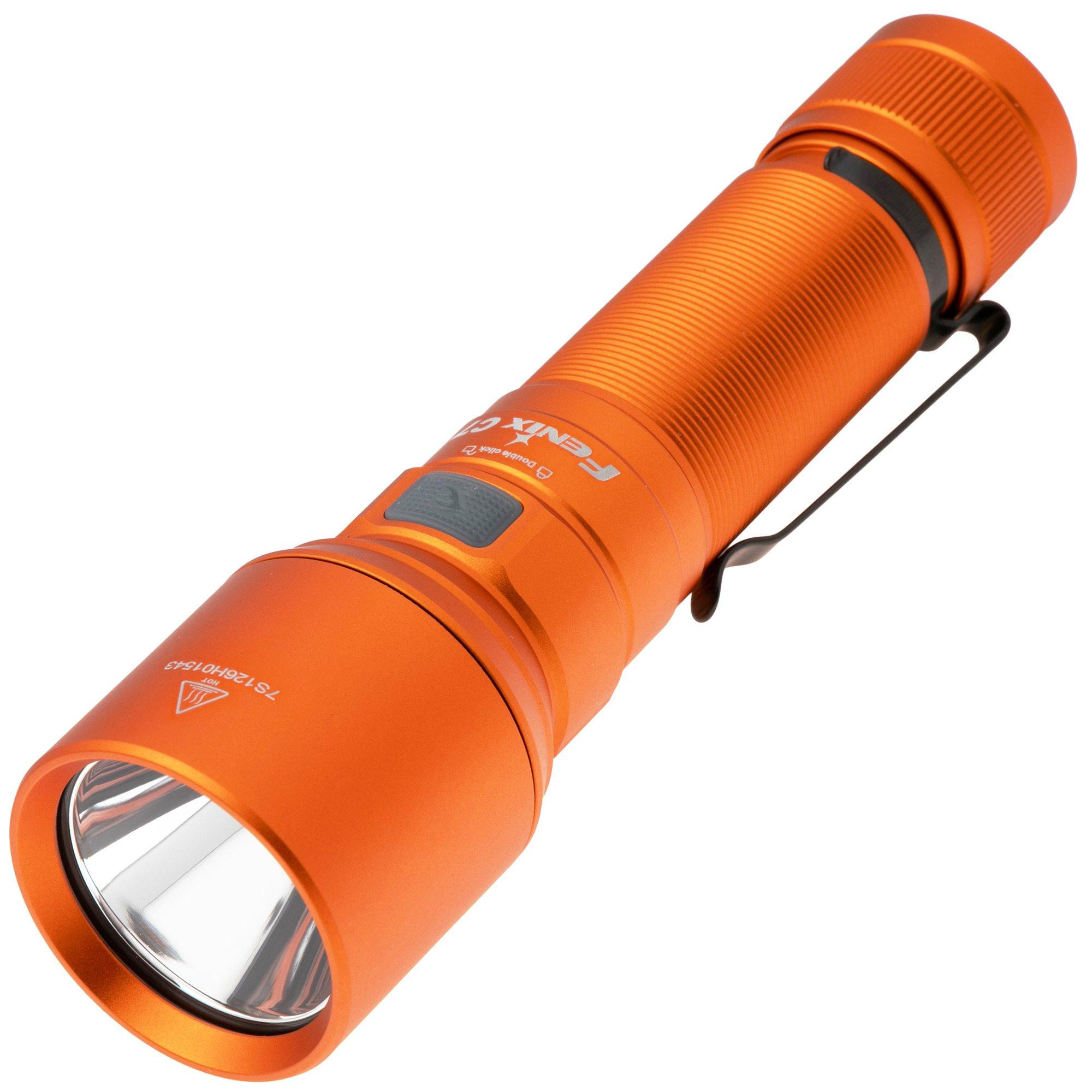 Fenix C7 rechargeable flashlight, 3000 lumens, orange