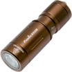 Fenix E02R rechargeable keychain flashlight, 200 lumens, brown