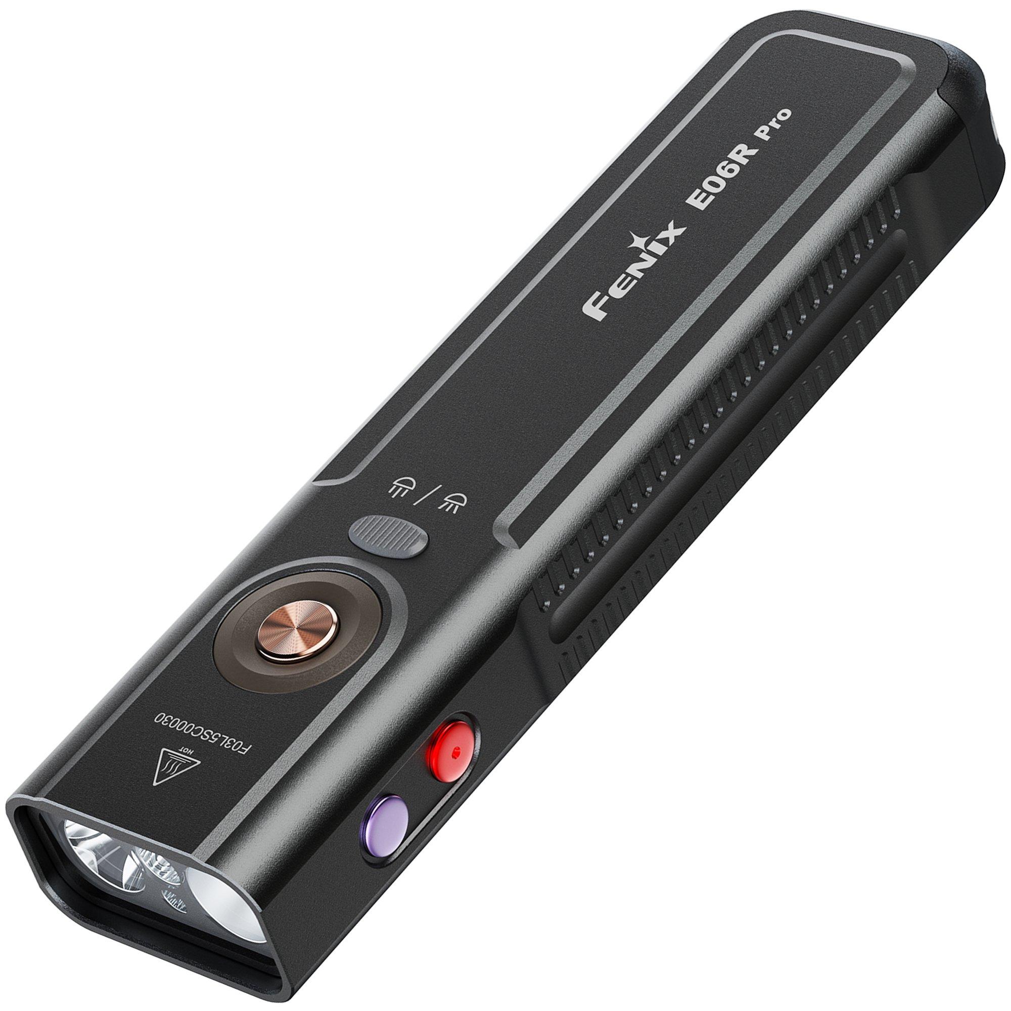 Fenix E06R PRO Black, torch, 1600 lumens