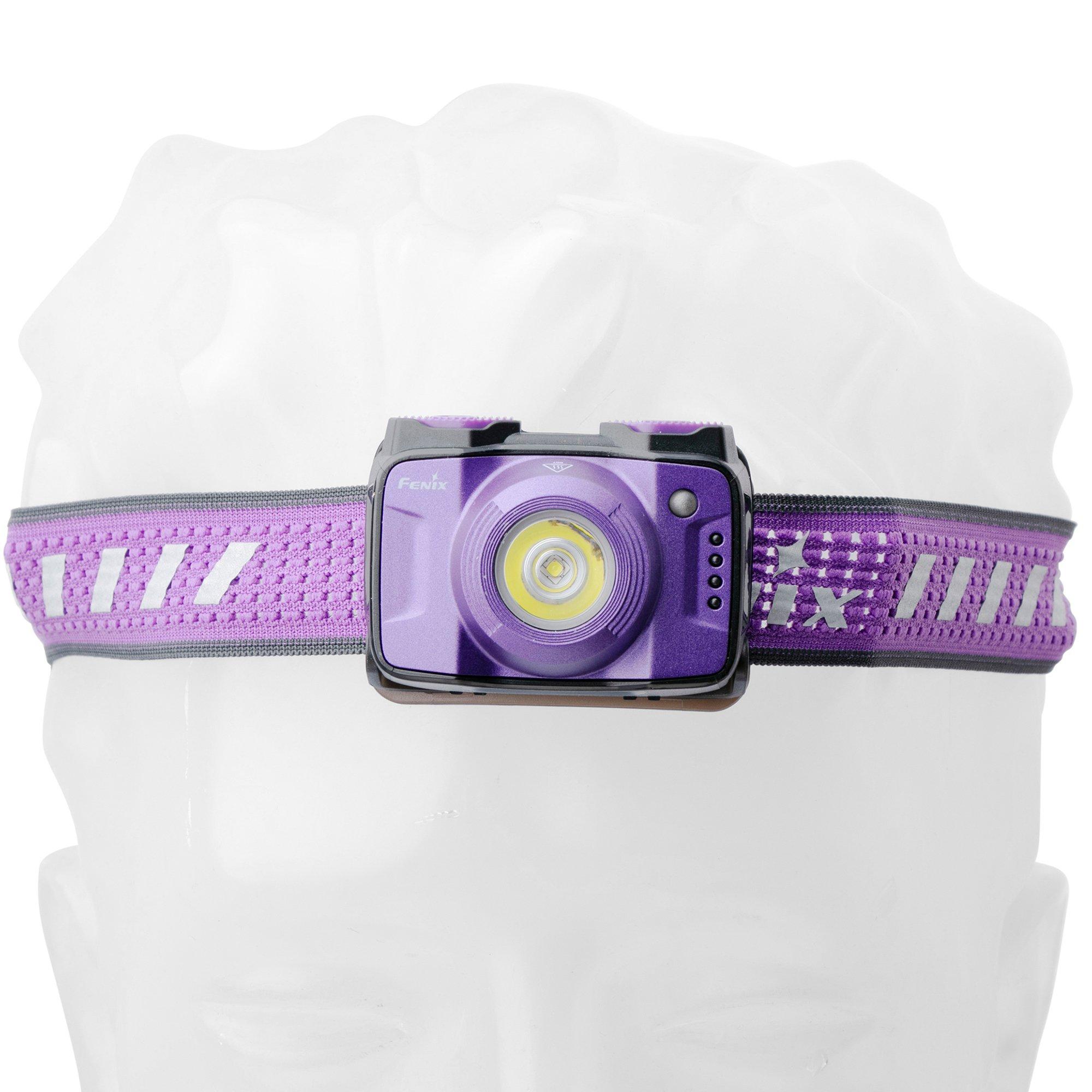 Fenix HL12R-P V2.0 rechargeable head torch, 500 lumens, purple
