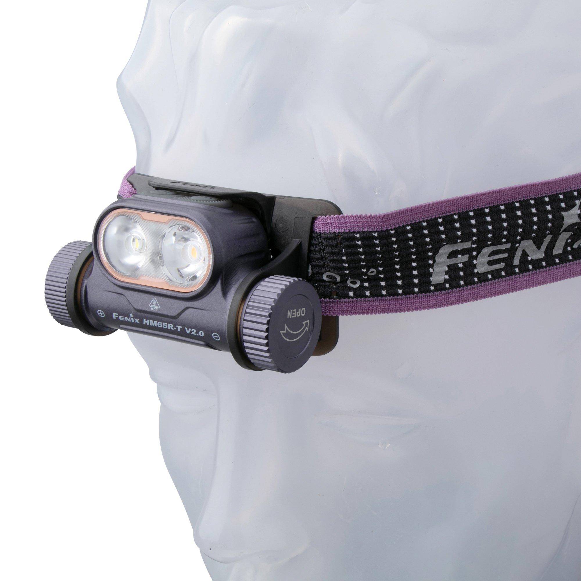 Fenix HM65R-T V2.0 Dark Purple, aufladbare Stirnlampe, 1600 lumen