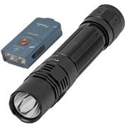 Fenix PD36R Pro, zwart, 2800 Lumen taktische Taschenlampe + Fenix E03R V2.0 Blue, zweiteiliges Set