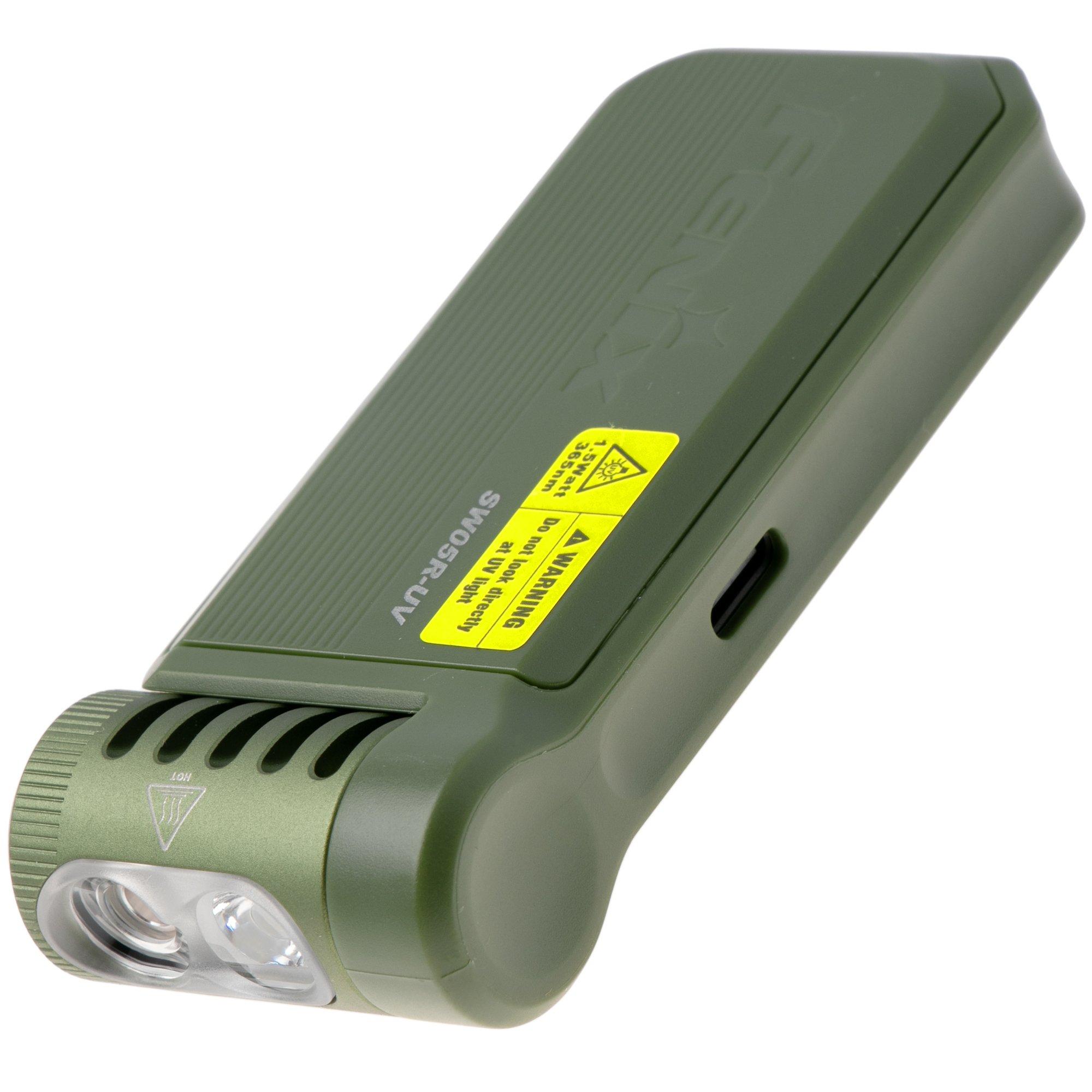 Fenix SW05R-UV-SG Clip-on flashlight, 150 lumens