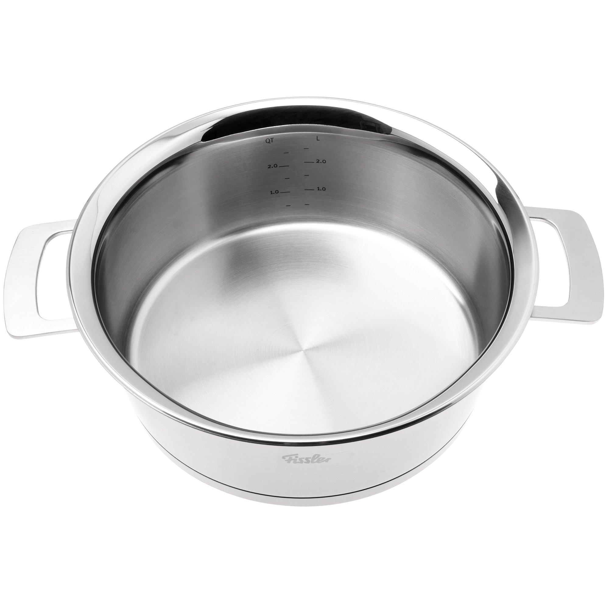 Garnek Fissler Phi Collection 016-123-24-000-0, niski , 24 cm, 3,9 L, szklana przykrywka