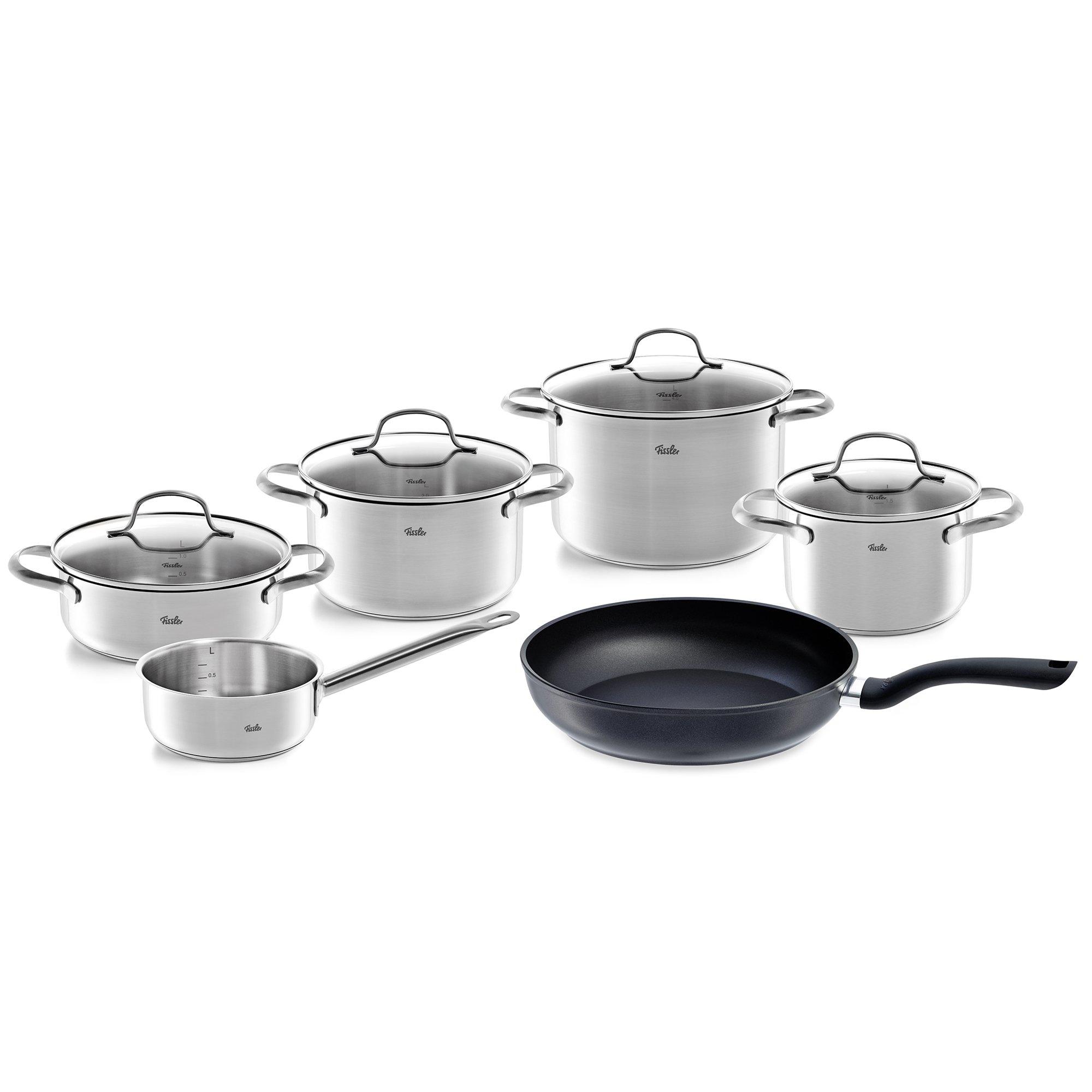 Fissler San Francisco 040-113-05-000-0 5-piece pan set + Fissler Cenit 045-300-28-100 frying pan 28 cm