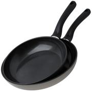 Afbeelding voor Fissler Essential 111-002-02-100-0 Gray/Black, 2-delige pannenset, 24 en 28 cm