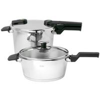 Afbeelding voor Fissler Vitaquick Elemental 600-460-13-080/0 Sage Green, 2-delige snelkookpanset met glazen deksel, 22 cm, 6l en 3,5l