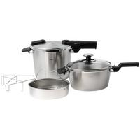 Afbeelding voor Fissler Vitaquick Premium 602-810-11-090/0, 2-delige snelkookpanset 26 cm, 4L, 8L met stoominzet
