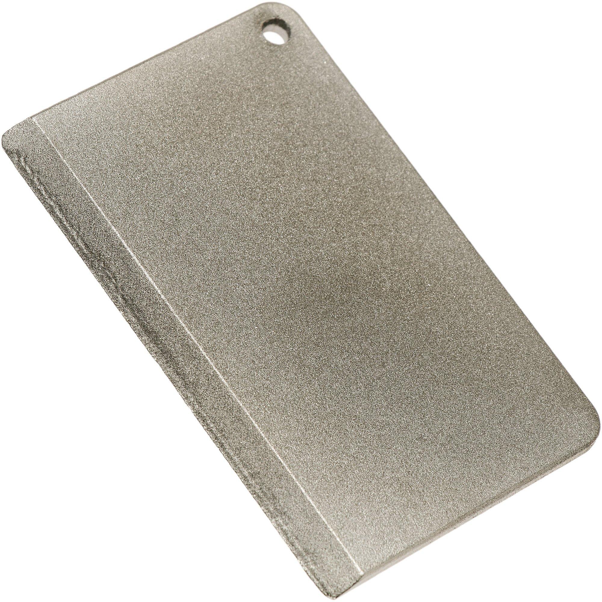 Fallkniven Double-Sided Diamond - Ceramic Whetstone w/ Sleeve - Fine Grit /  25 Micron TAN Plated