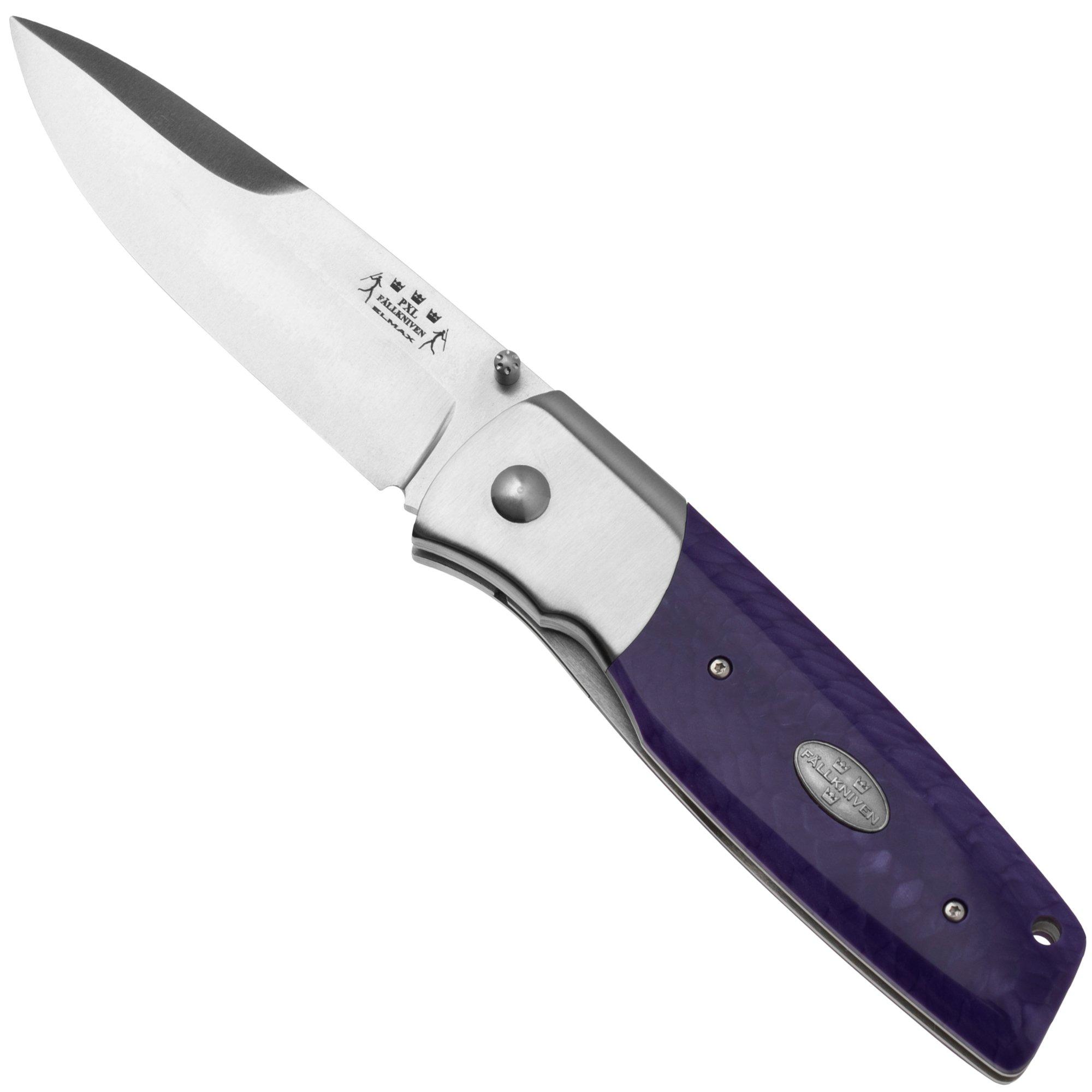 Nóż dżentelmeński Fällkniven PXLpd Juma, Satin Elmax, Purple Dragon