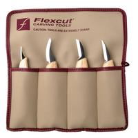 Image for Flexcut Carving Knife Set 4-Piece KN100, wood carving knife set