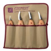 Image for Flexcut Premium Carving Knife Set 4-Piece KNP100, wood carving knife set
