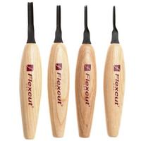 Afbeelding voor Flexcut Shallow U-Gouge Micro Tool Set MT400, microgutsenset, 4-delig
