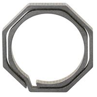 Afbeelding voor Flytanium Octagonal Keyring FLY-0820, Blasted Titanium, sleutelring