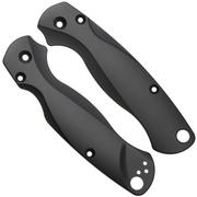 Afbeelding voor Flytanium Spyderco Paramilitary 2 Lotus Scales FLY0905 Black Titanium, handgreepschalen