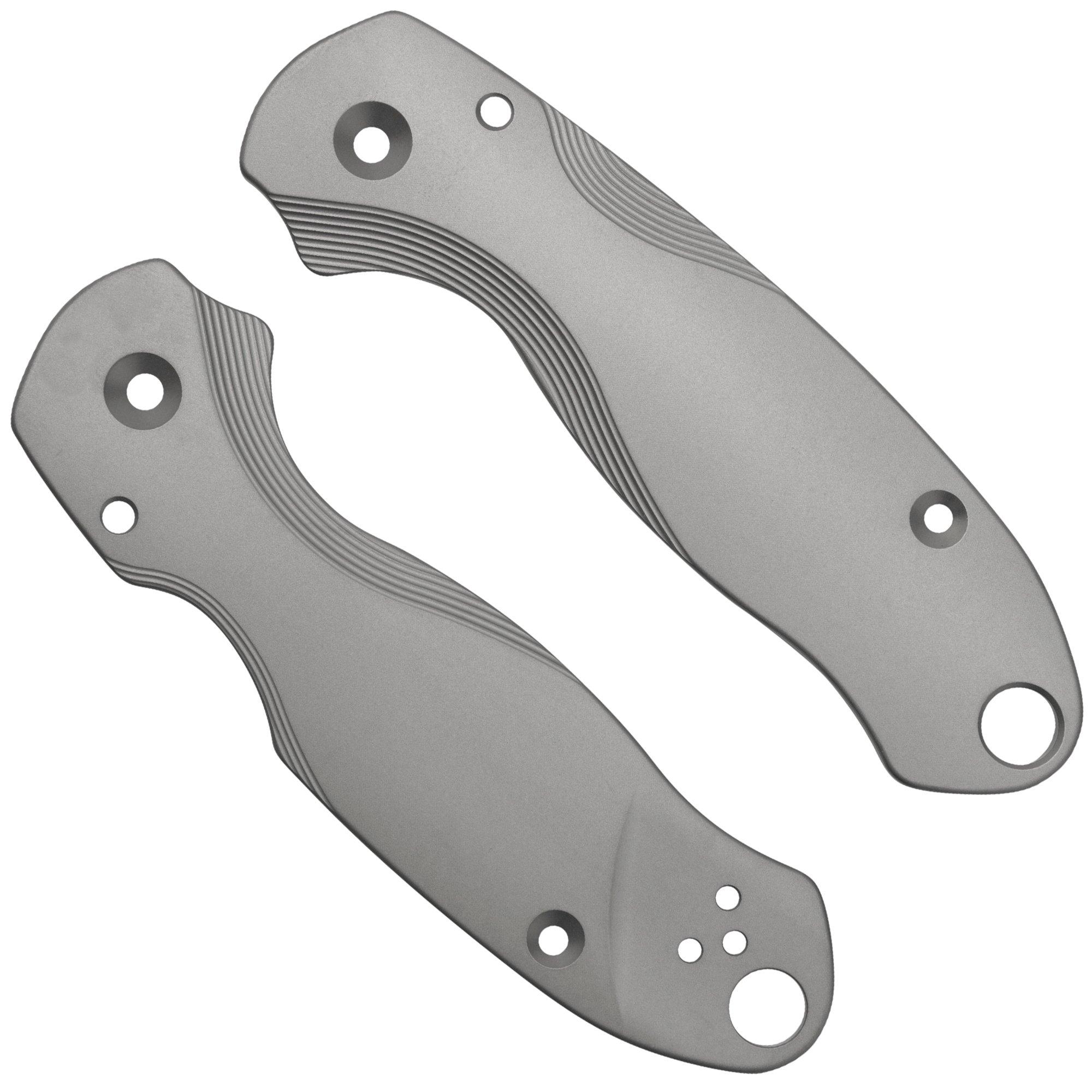 Okładziny Flytanium Spyderco Para 3 Scales, Lotus Blasted Titanium