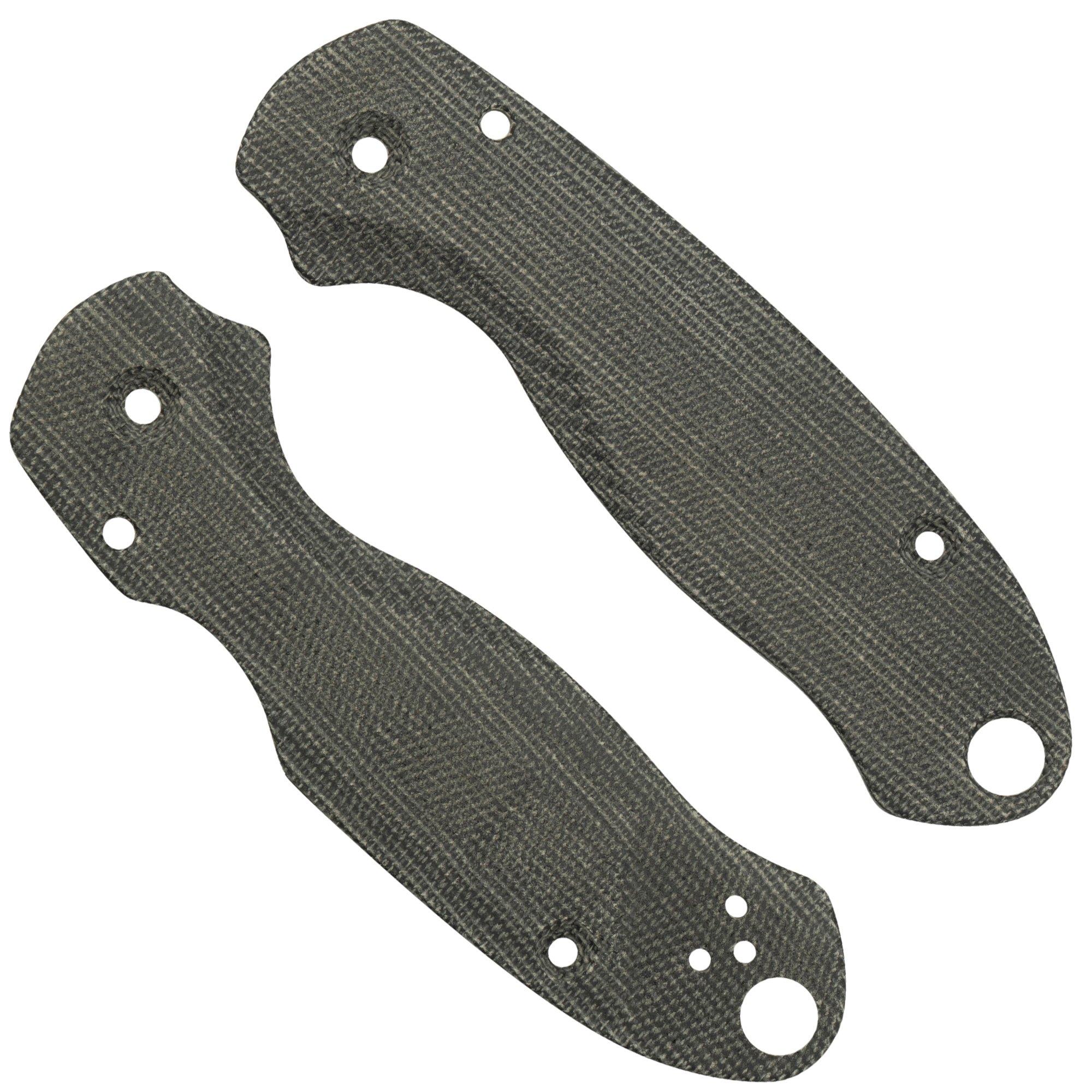 Okładziny Flytanium Spyderco Para 3 Scales, Lotus Black Canvas Micarta