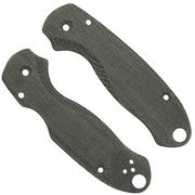 Flytanium Spyderco Para 3 cachas, Lotus Black Canvas Micarta