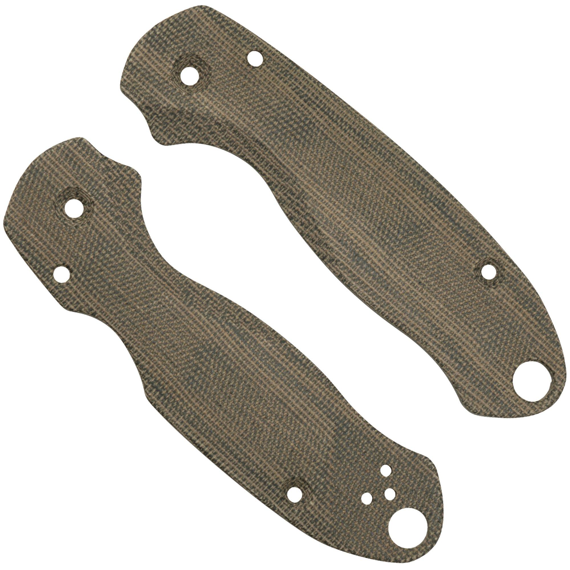 Okładziny Flytanium Spyderco Para 3 Scales, Lotus Green Canvas Micarta