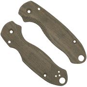 Flytanium Spyderco Para 3 cachas, Lotus Green Canvas Micarta