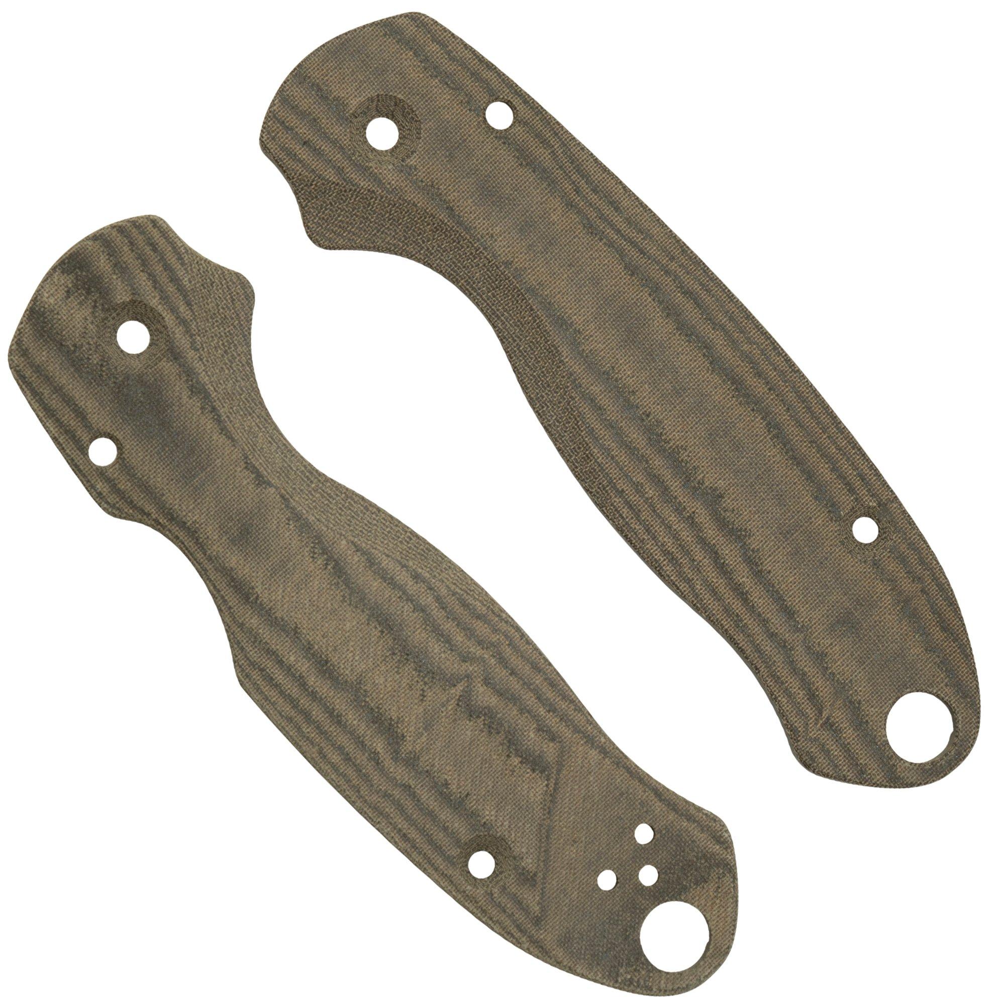 Okładziny Flytanium Spyderco Para 3 Scales, Lotus Green Linen Micarta