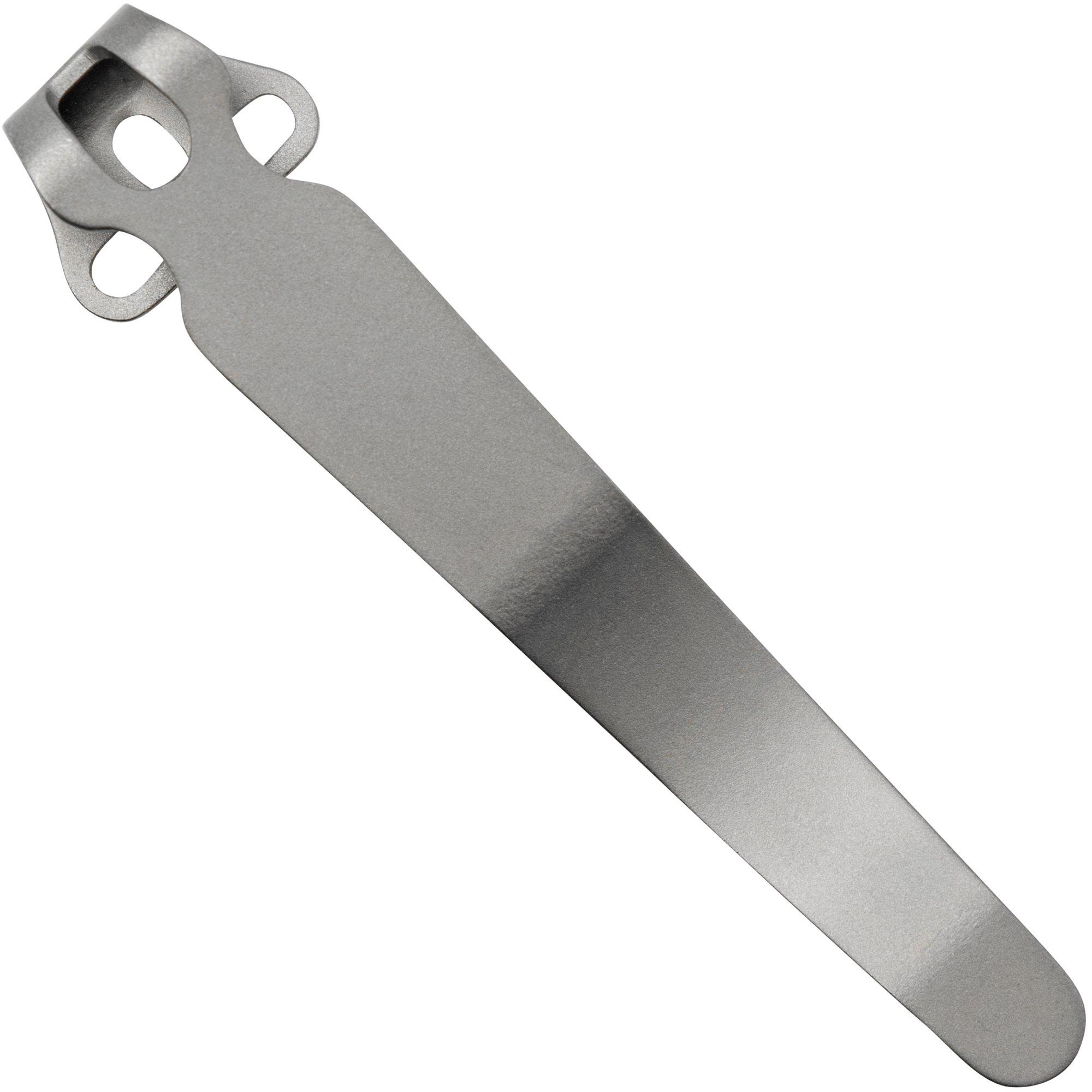 Klips do kieszeni Flytanium Universal Long Pocket Clip FLY-1250LBB Bead Blasted Titanium