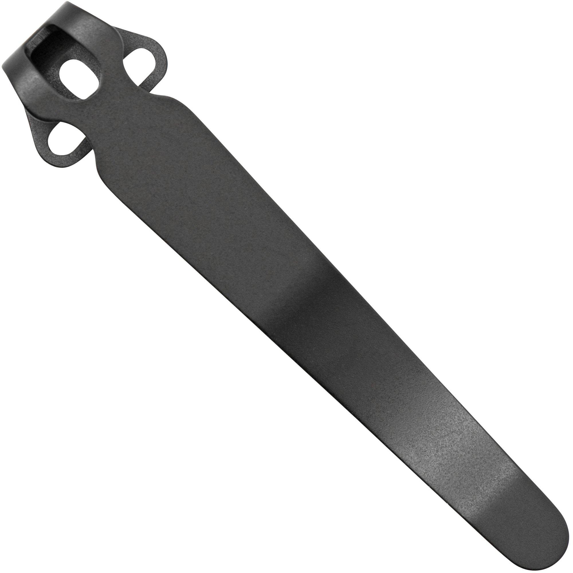 Flytanium Universal Long Pocket Clip FLY-1250LBK Black DLC Titanium