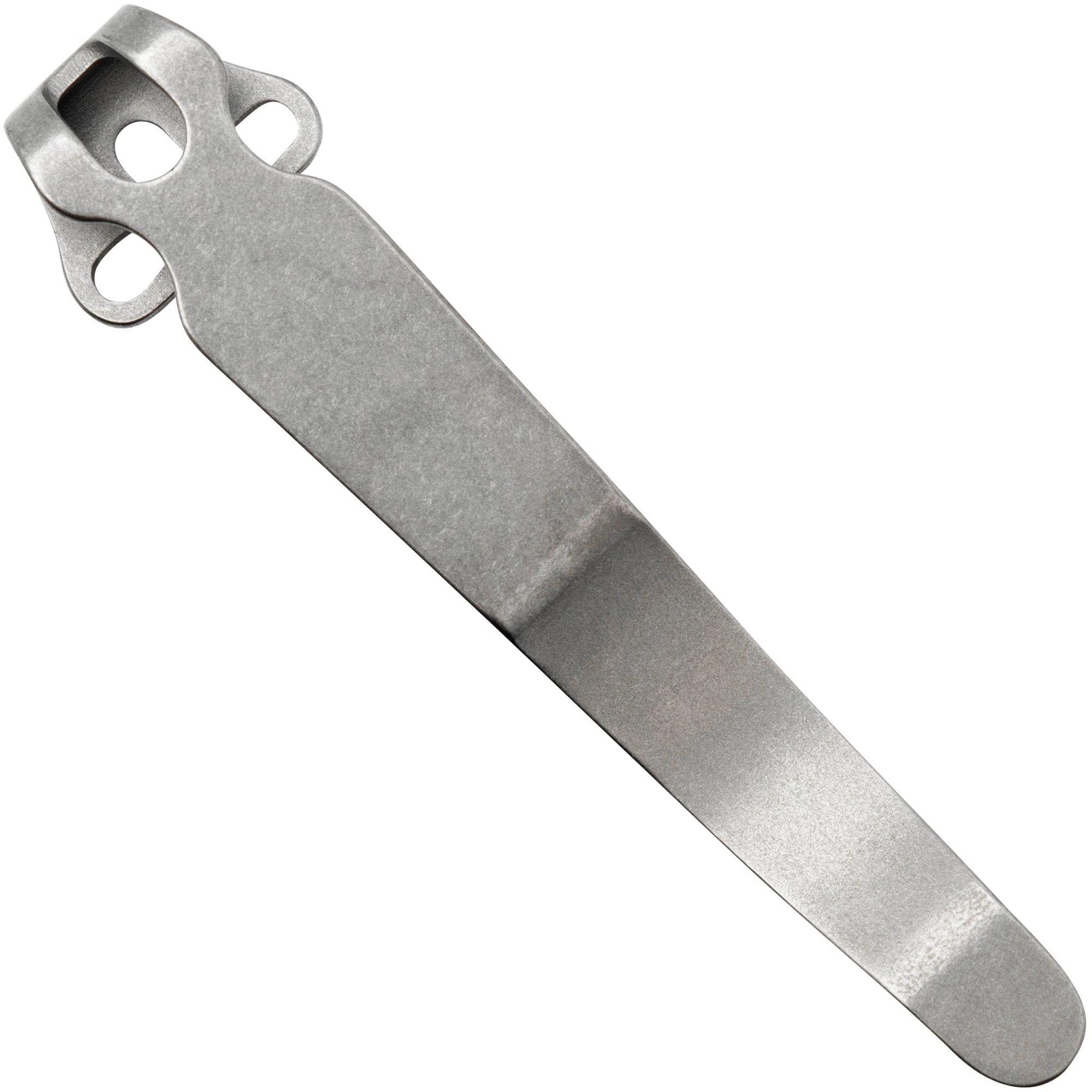 Klips do kieszeni Flytanium Universal Long Pocket Clip FLY-1250LSW Stonewashed Titanium