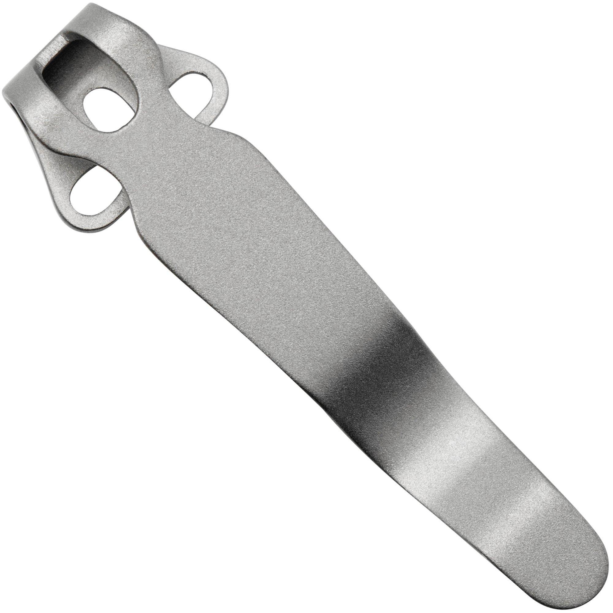 Klips do kieszeni Flytanium Universal Short Pocket Clip FLY-1250SBB Bead Blasted Titanium