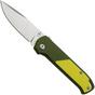 Obraz dla Nóż składany Flytanium Arcade Shark-Lock 1253 Stonewashed, OD Green Aluminium, Yellow G10 Inlay