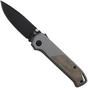 Afbeelding voor Flytanium Arcade Shark-Lock 1256 Black DLC, Gunmetal Grey Aluminum, Green Canvas Micarta Inlay, zakmes
