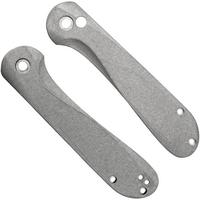 Bild für Flytanium Civivi Elementum Button Lock FLY-1257SW Stonewashed Titanium Scales, Griffschalen