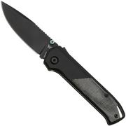 Flytanium Arcade Shark-Lock 1310 Black DLC, Void Black Aluminum Micarta Inlay, pocket knife