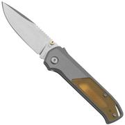 Flytanium Arcade Shark-Lock 1311 Stonewashed, Aluminum Gunmetal Ultem Inlays, pocket knife