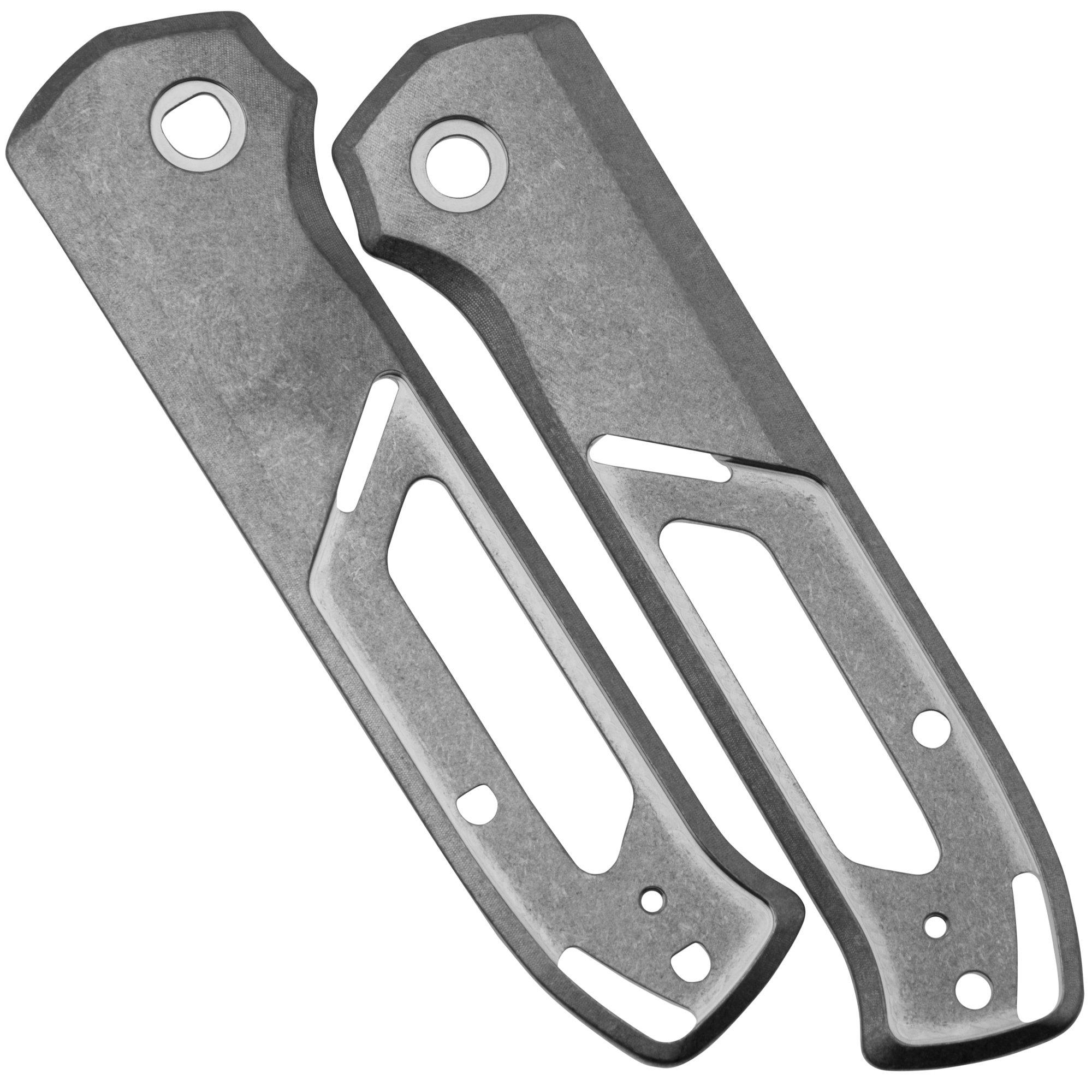 Flytanium Arcade Handle Set 1348 Stonewashed Titanium Scales, Griffschalen