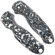 Afbeelding voor Flytanium Spyderco Para 3 Lotus Scales FLY1361WS White Storm Carbon Fiber, handgreepschalen