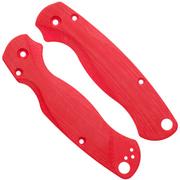 Afbeelding voor Flytanium Spyderco Paramilitary 2 Lotus Scales FLY1376FR Fire Red G10, handgreepschalen