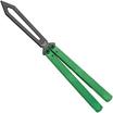 Flytanium Zenith Trainer 2.0 1385RGB Black, Radioactive Green Aluminum, balisong trainer