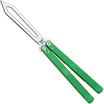 Flytanium Zenith Trainer 2.0 1385RGS Stonewash, Radioactive Green Aluminum, balisong trainer