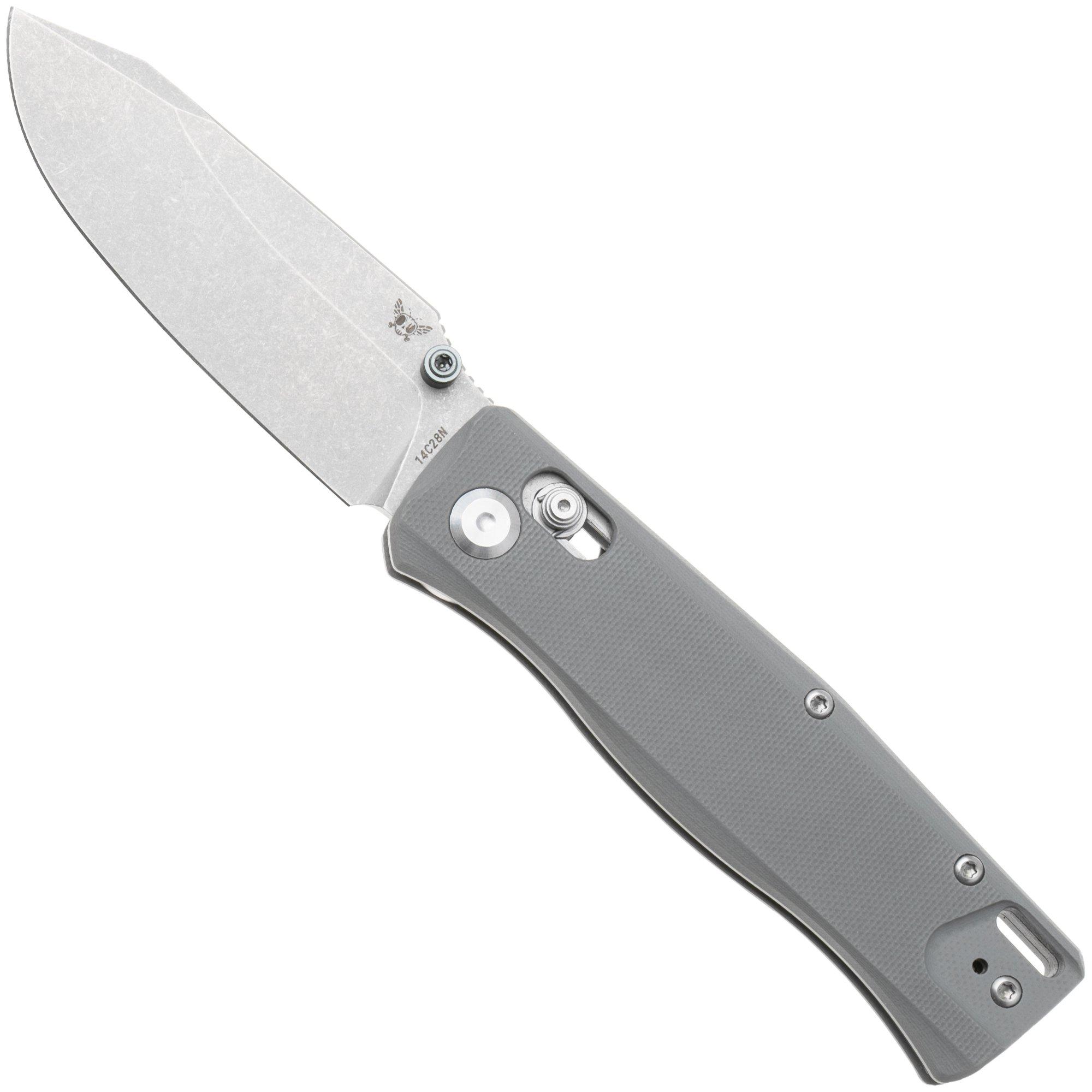 Flytanium Beef FLY-1386GSS, Stonewashed 14C28N, Stealth Grey G10 zakmes