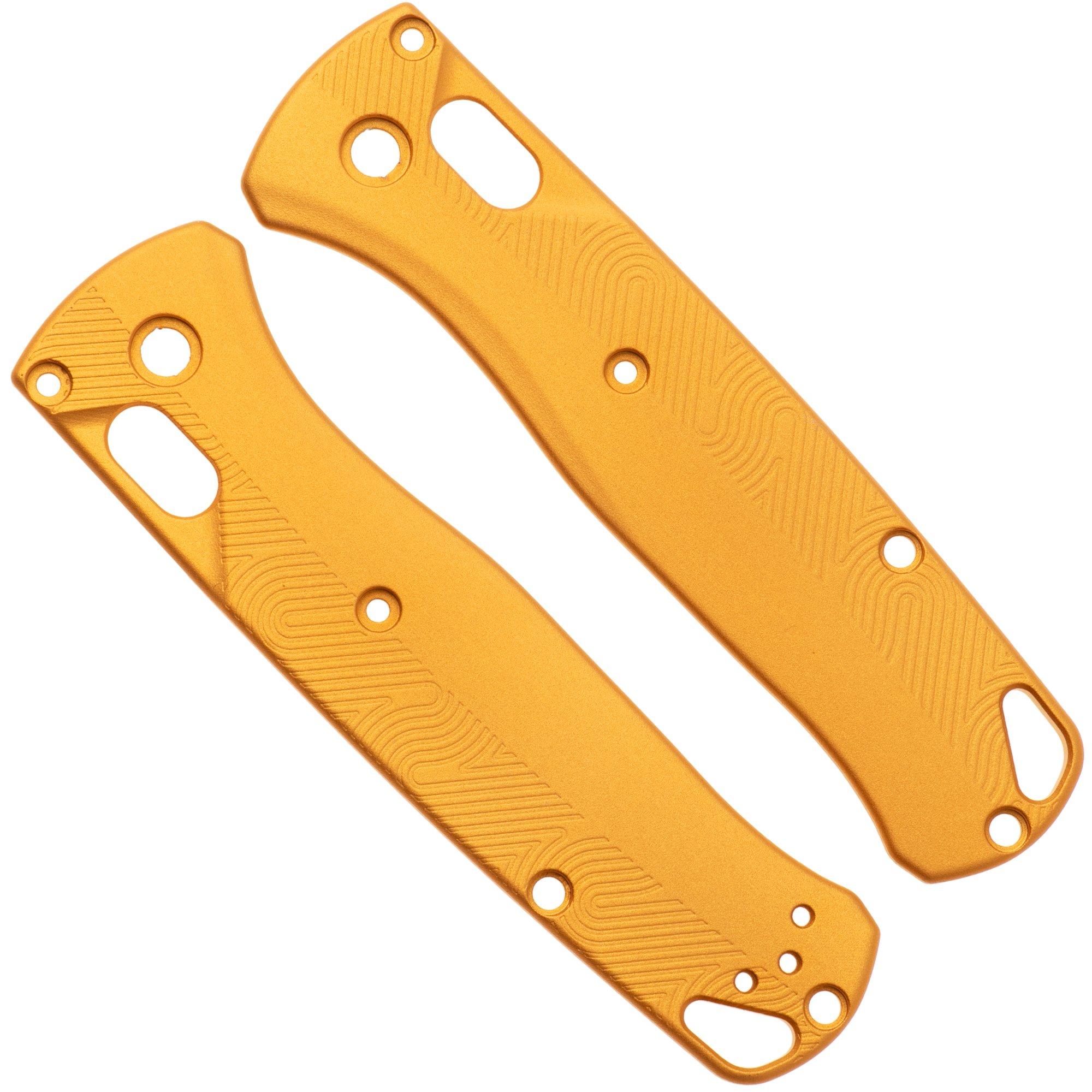 Flytanium Benchmade Bugout Loop Scales FLY-1404GN, Gold Nugget Aluminum, handle scales