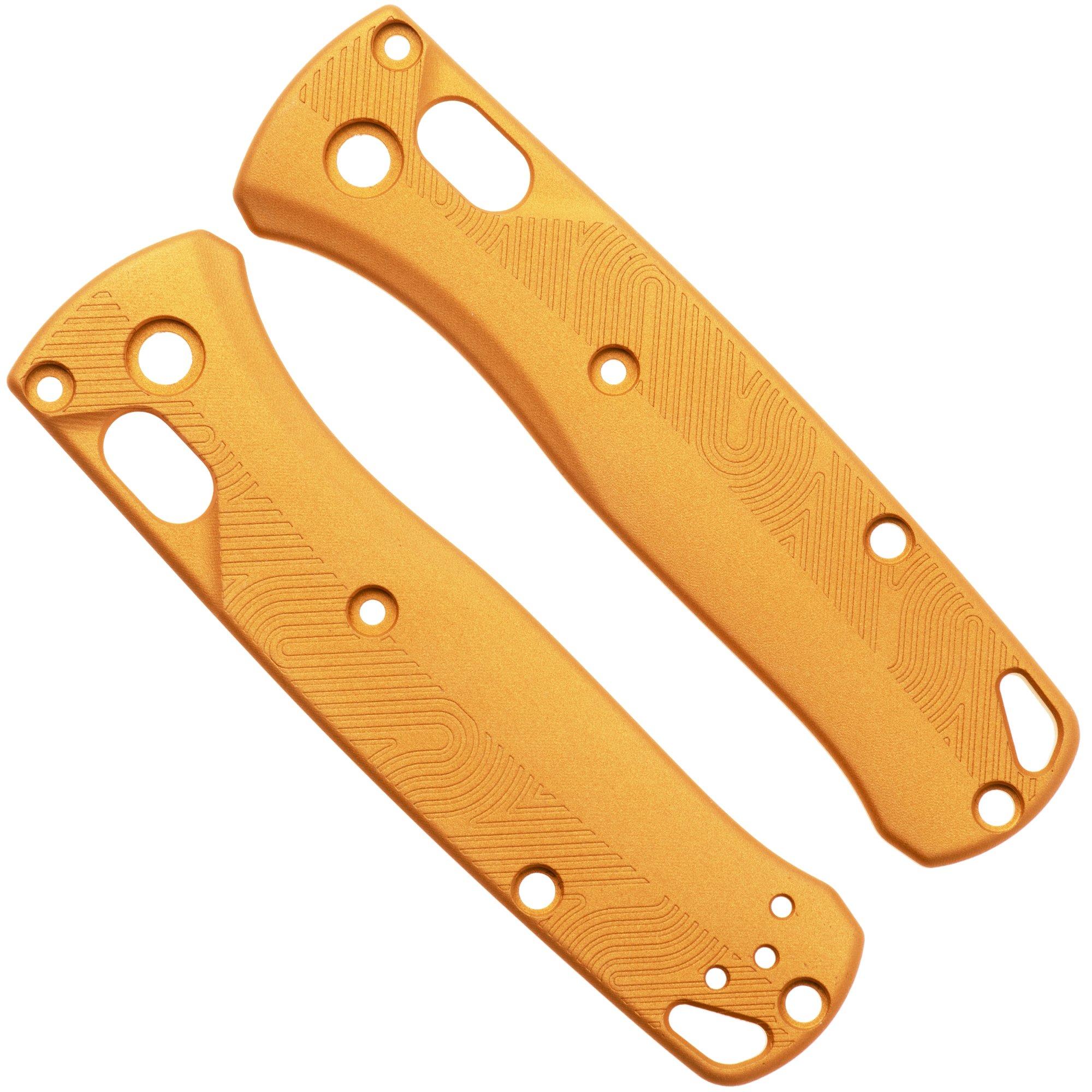 Flytanium Benchmade Mini Bugout Loop Scales FLY-1405GN, Gold Nugget Aluminum, handgreepschalen