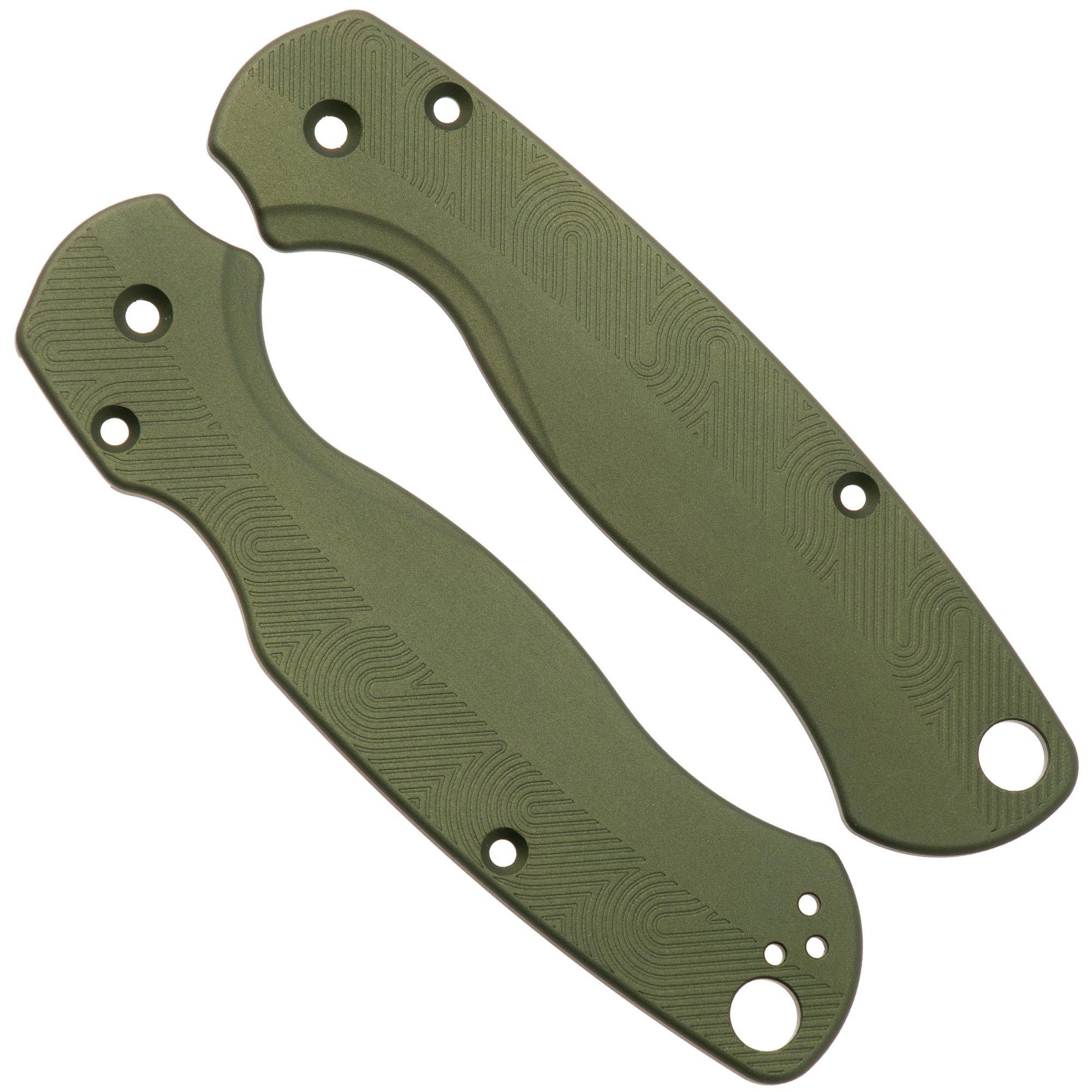 Flytanium Spyderco Paramilitary 2 Loop Scales FLY-1406OD, Olive Drab Aluminum, handgreepschalen