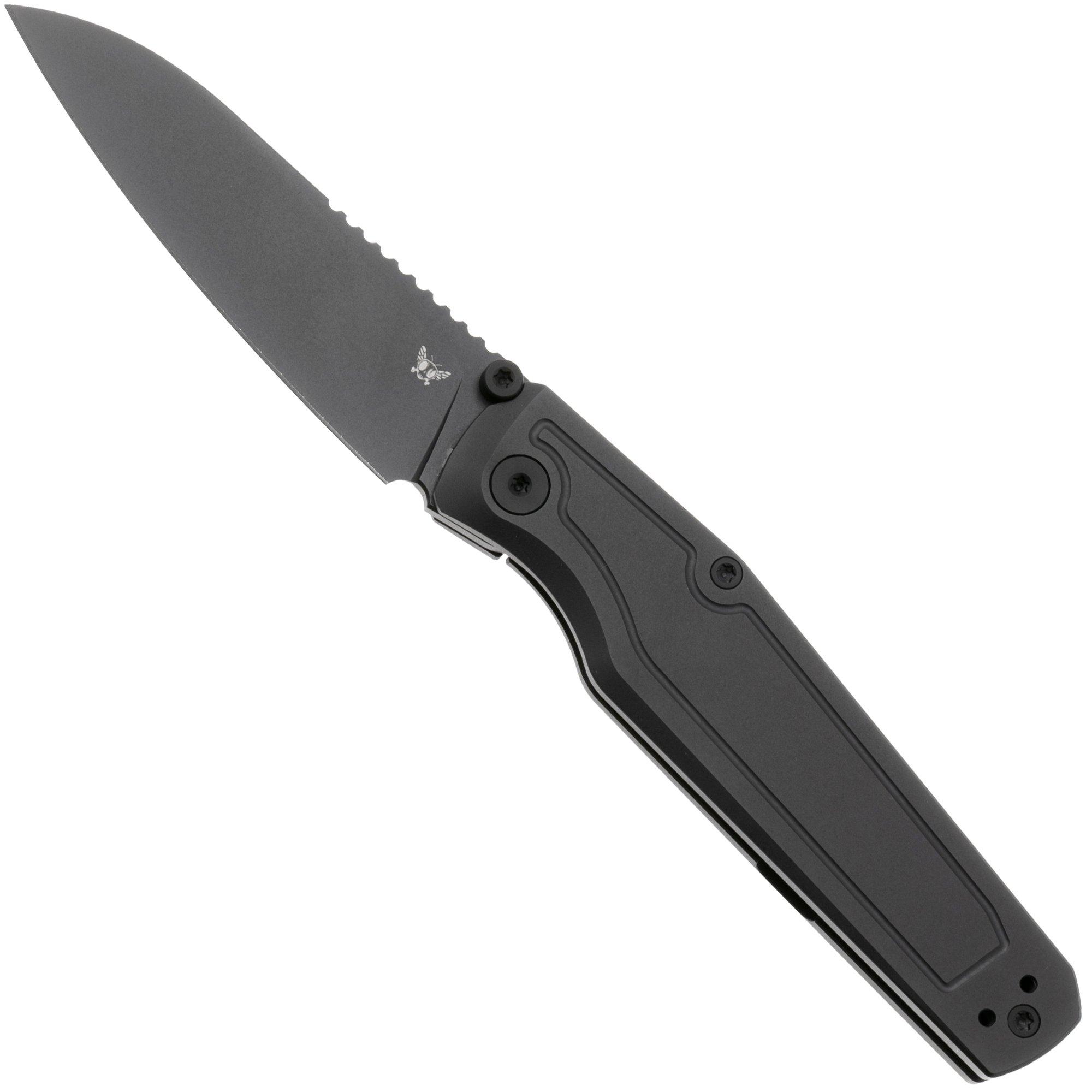 Flytanium Concourse 1446 Black 14C28N, Black Titanium pocket knife, Demeter Designworks design