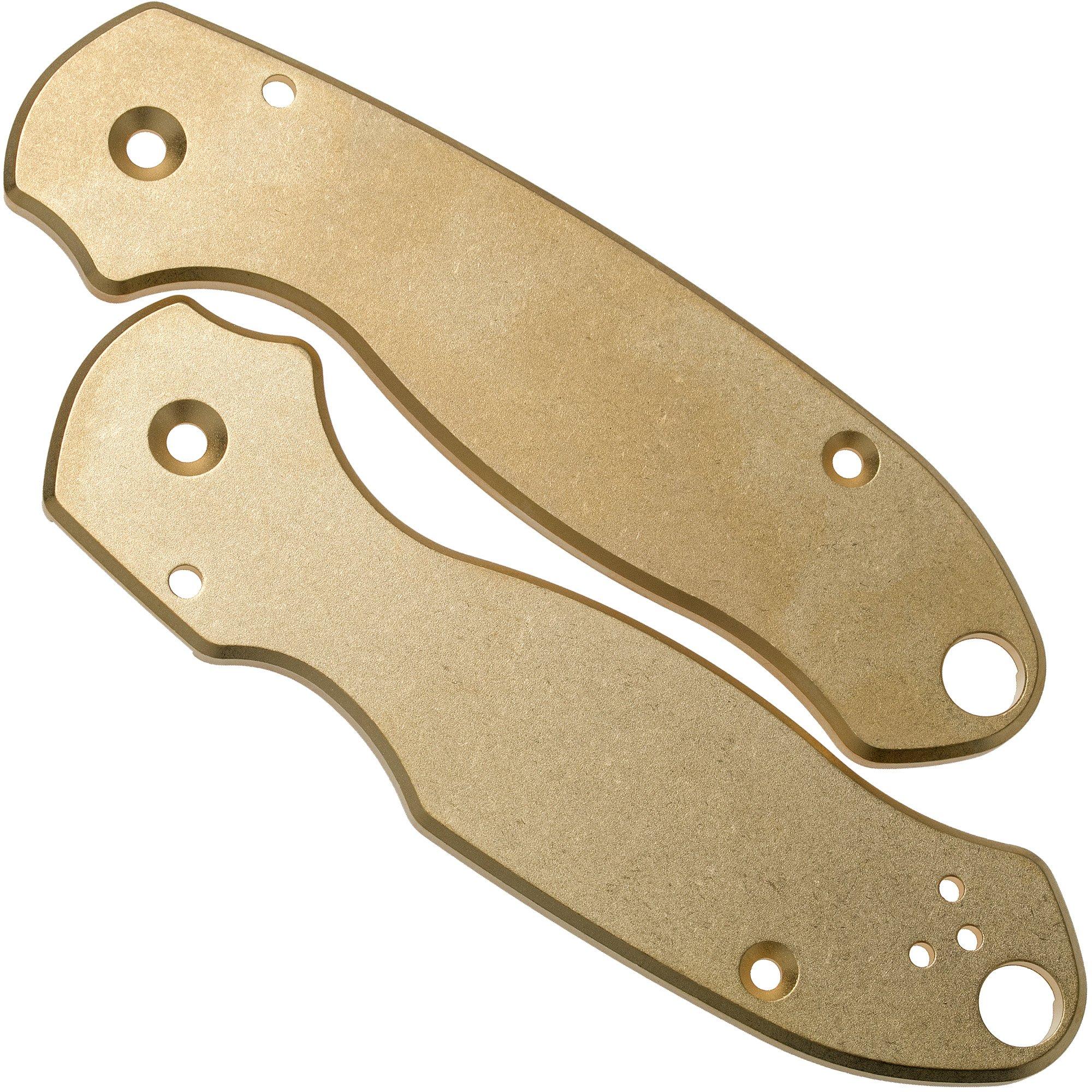Okładziny Flytanium Spyderco Para 3 Scales, mosiądz