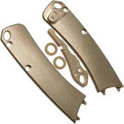 Flytanium Benchmade Mini Crooked River Scale, Pivot Collars & Backspacer, brass