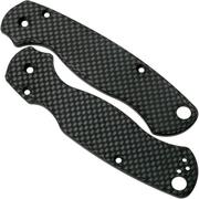 Flytanium Spyderco Paramilitary 2 plaquettes de manche, fibre de carbone